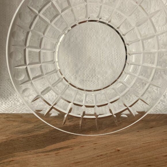 Vintage Crystal Cut Glass Salad/Dessert Plates, Set of 8 - Picture 2 of 7